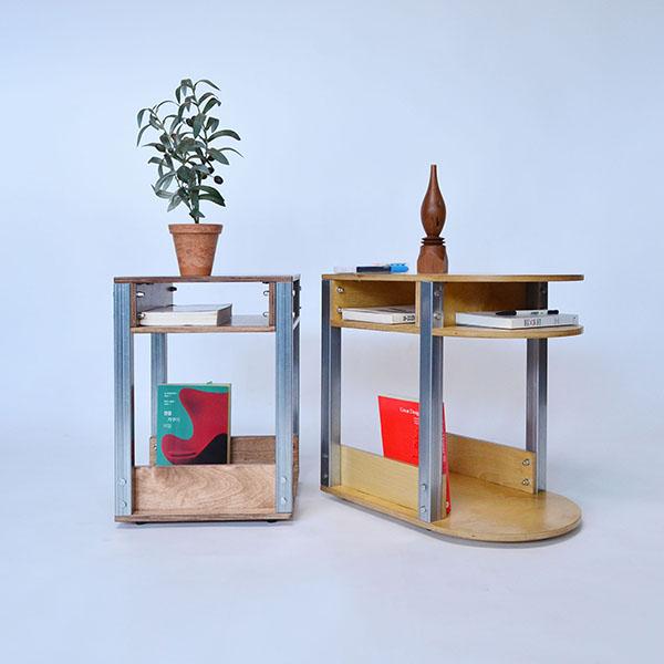 SCRATCH STEEL SIDE TABLE NO2411290