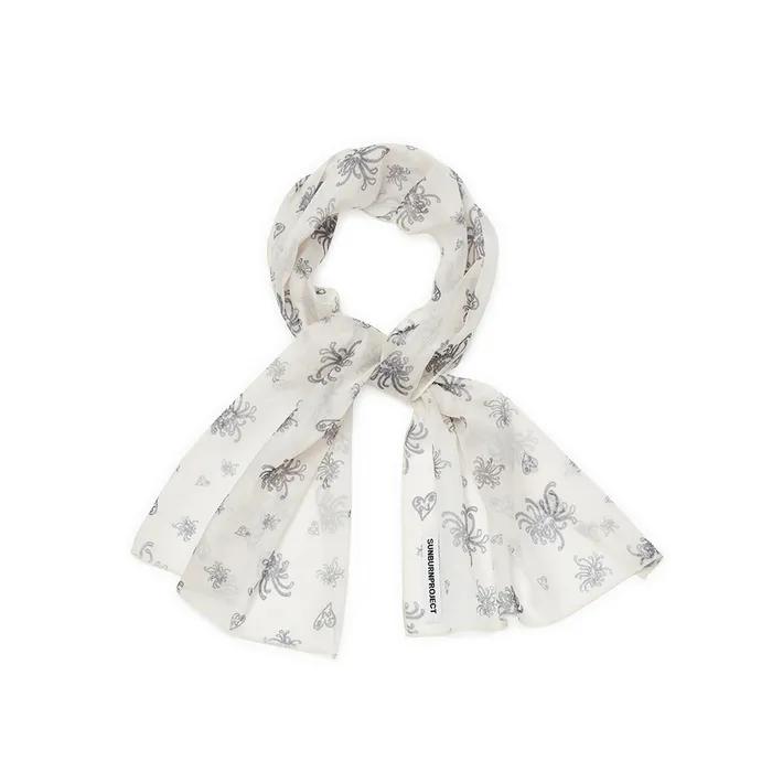 RAW INK SHEER MUFFLER, BEIGE