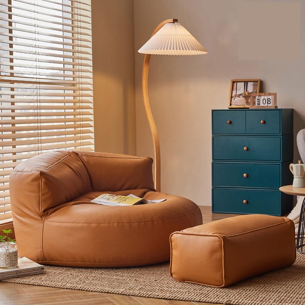 [WillB] SOFT LEATHER EPP 1인 빈백 소파 풋스툴