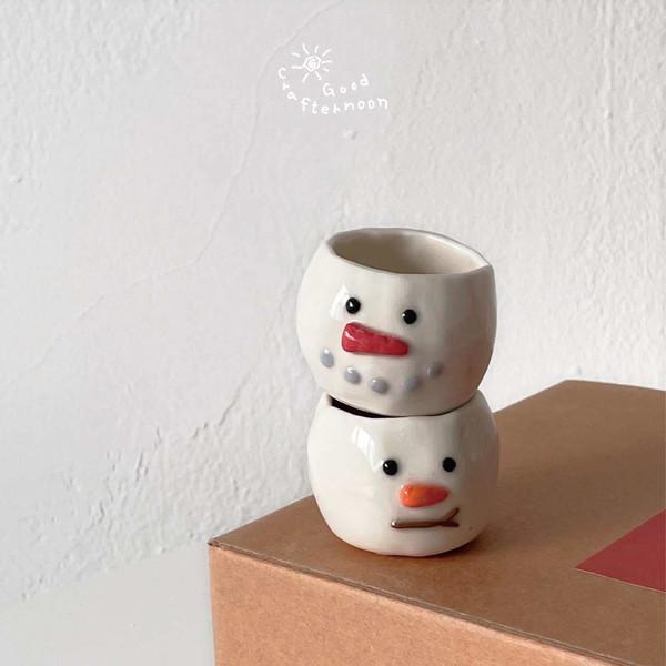 [Ceramic kit]  작은 눈사람 잔 만들기 Christmas ver.