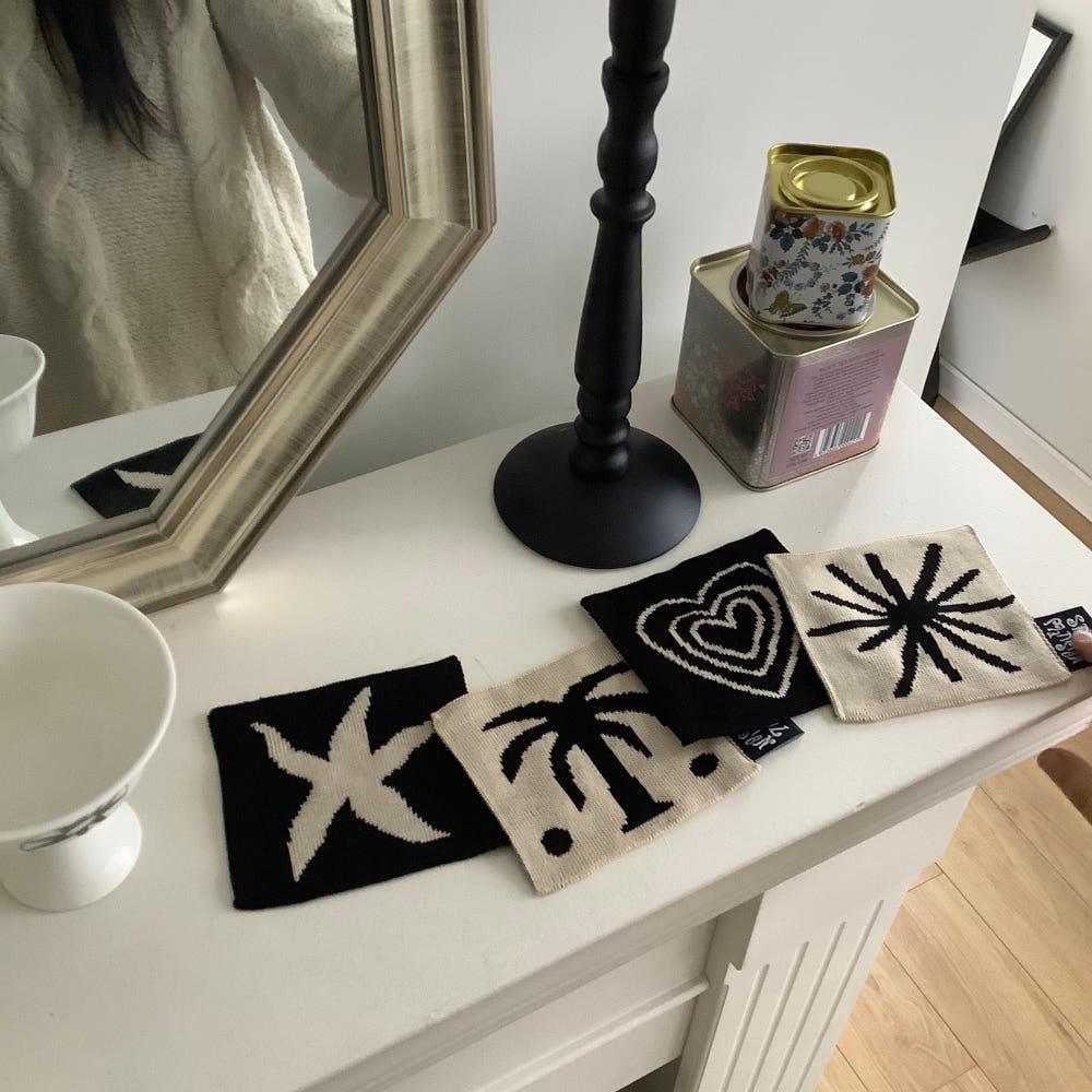 doodle knit tea coaster/티코스터