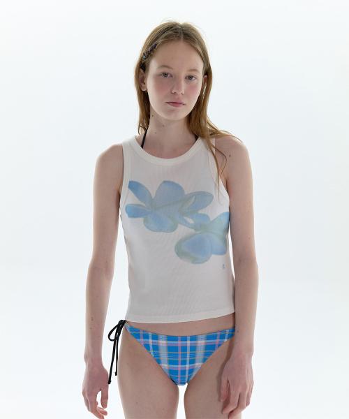 플라워 슬리브리스 탑_블루