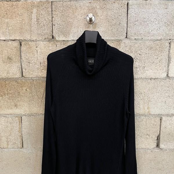 [2] Ragne Kikas For Yohji Yamamoto Rayon Silk Ribbed Turtleneck
