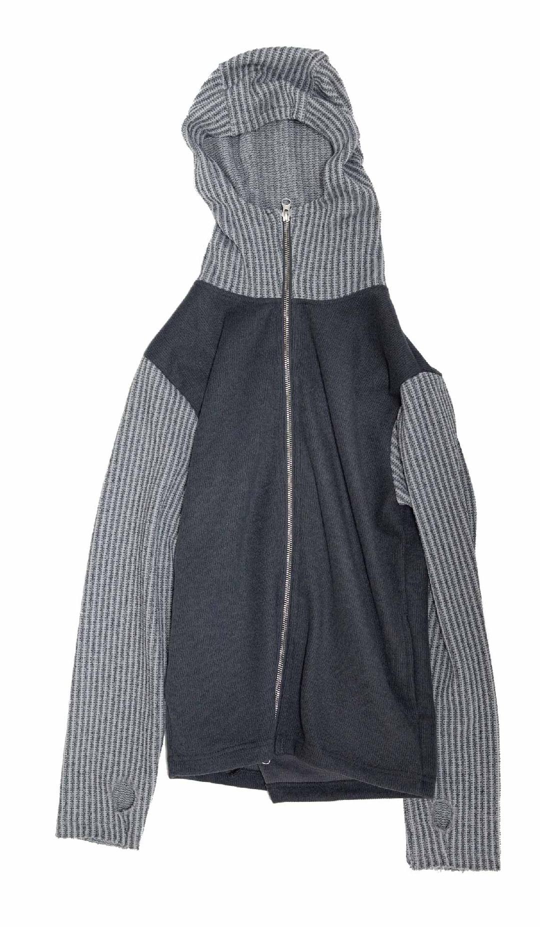 BALACLAVA knit zip up_grey