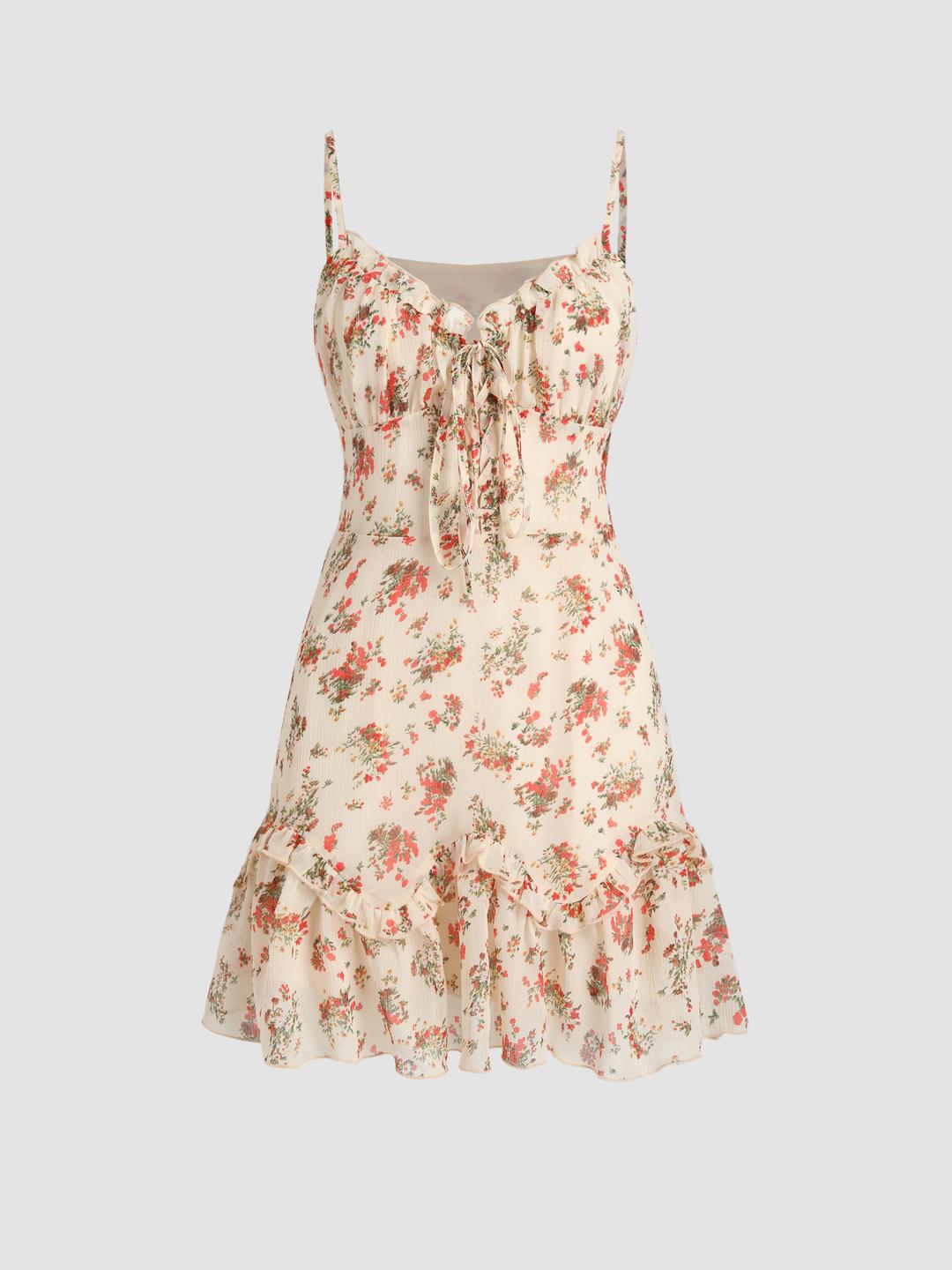 Ditsy Floral Ruffle Mini Dress