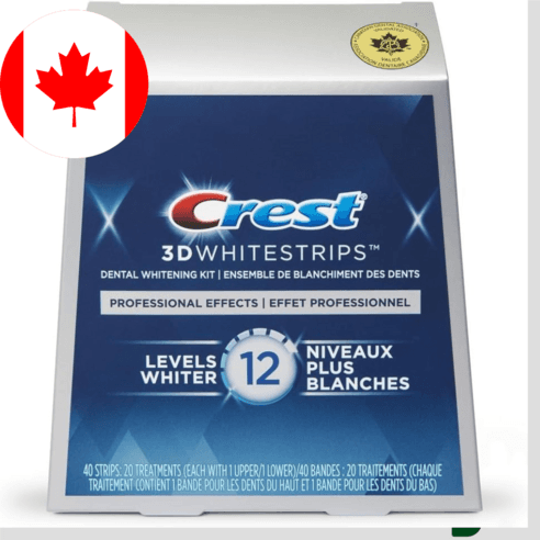 Crest 3D 치아미백 스트립 레벨12 화이트닝 트리트먼트 40개 캐나다직배송 - 치아미백제 | 쿠팡