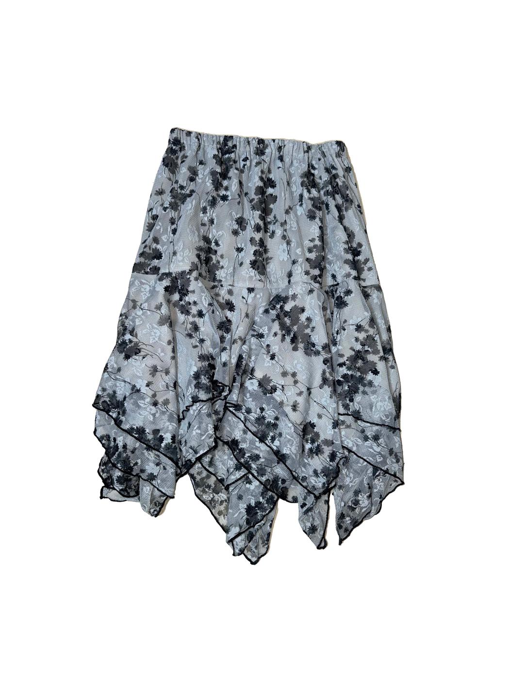 Gothic Floral Lace Skirt