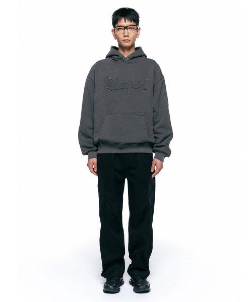 텍스처드 레코드 팬츠 BLACK