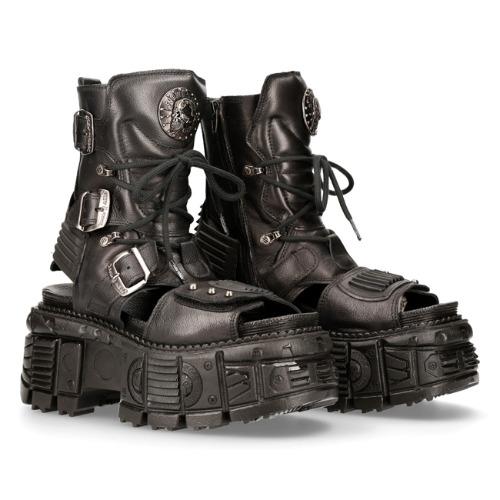 [뉴락] NEW ROCK 탱크 M-BIOS107-C3 뉴펑크샌들 플랫폼 앵클부츠