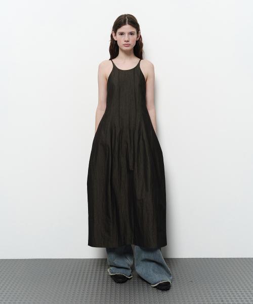HALTERNECK LONG DRESS (charcoal)
