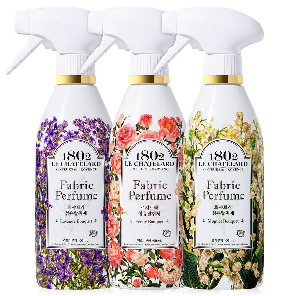 르샤트라 섬유탈취제 섬유향수 400ml 3개 룸스프레이 / 피오니 라벤더 뮤게