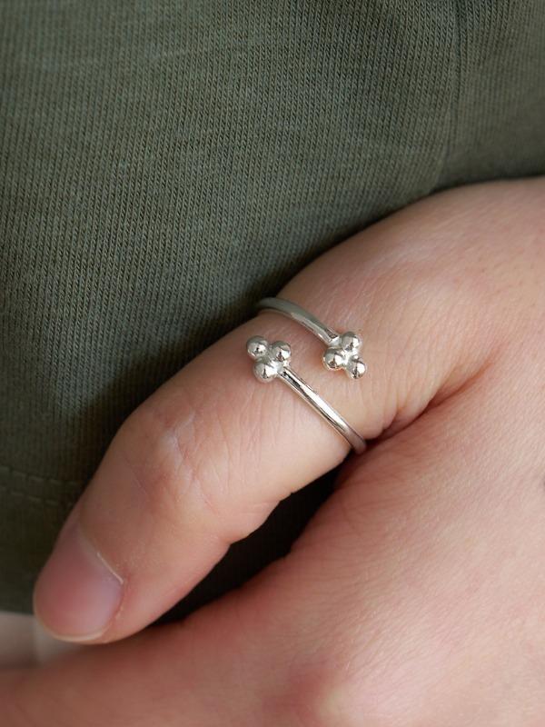 [silver925] petit flower open ring