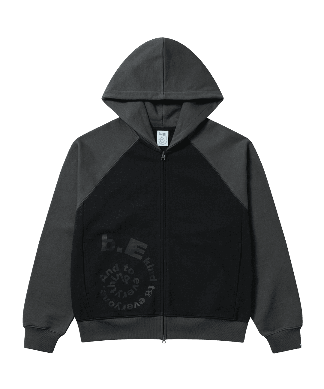 SAN SAN X b.E ZIP-UP HOODIE [CHARCOAL]