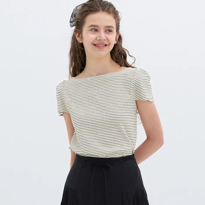 Cup Cake Boat Neck T-shirt(3color)