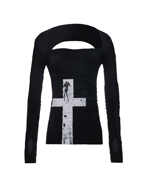 Cross cupid top&dress Black