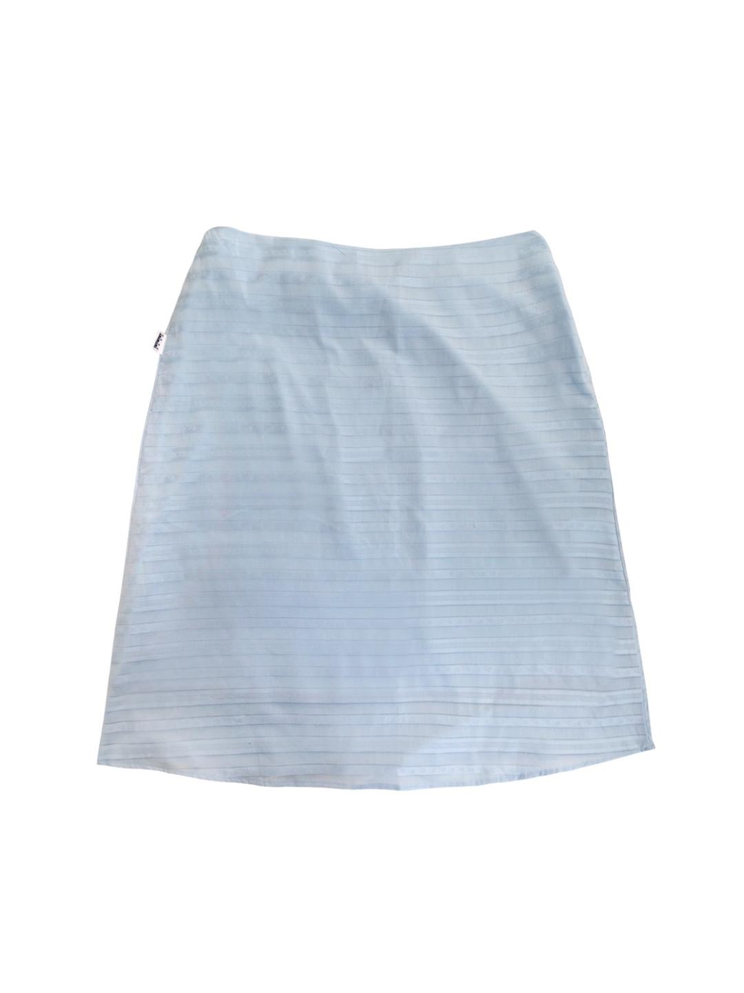 (made) blue stripe skirt