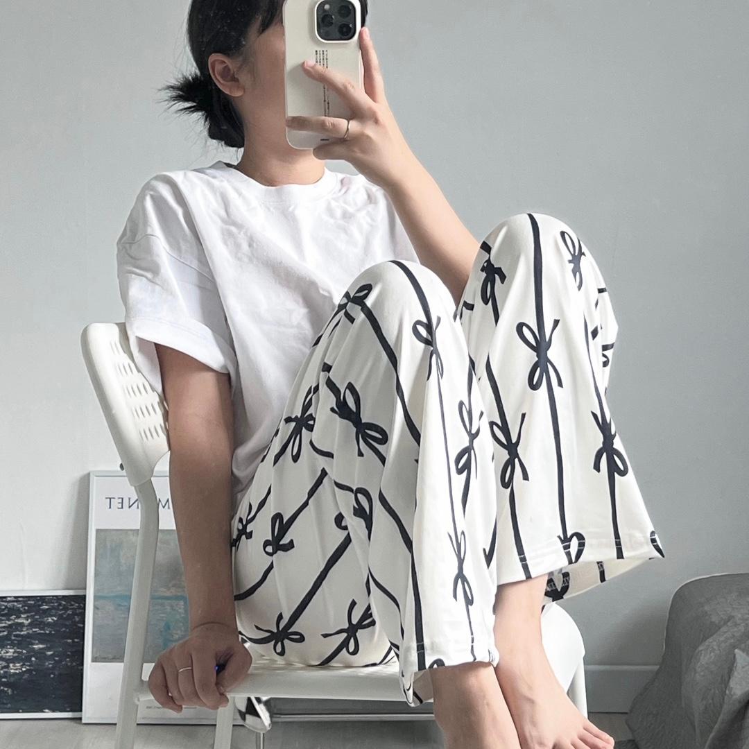 Ribbonri pajama pants (2color)