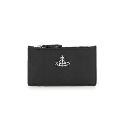 22FW VIVIENNE WESTWOOD 비비안웨스트우드 ORB 로고 지퍼 카드지갑 블랙 51110039 S000B