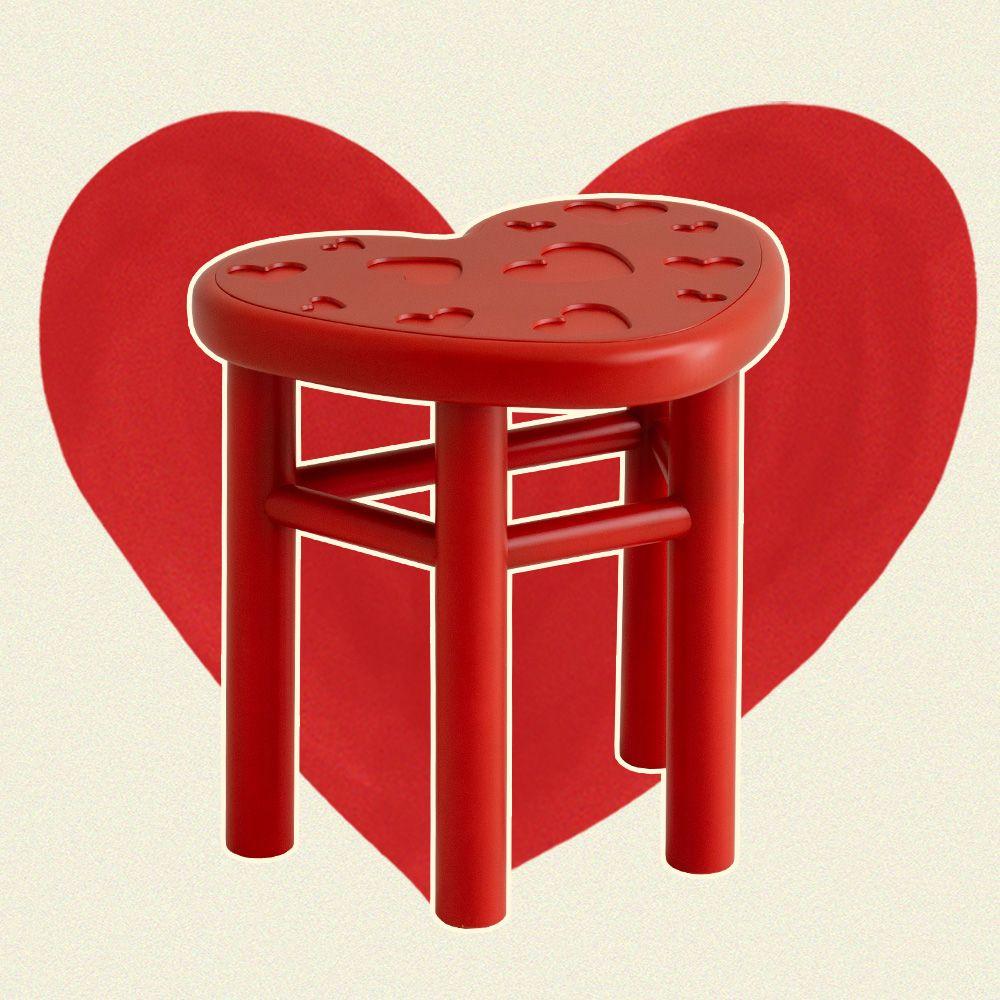 하트 스툴(레드) 디자인스툴 집들이선물 신혼부부선물