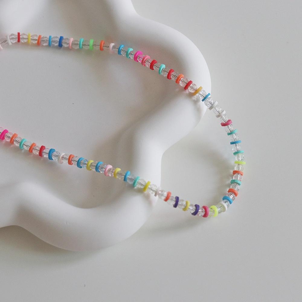 kiti 비즈 레인보우 목걸이