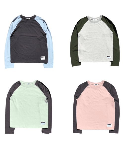 쏘비(SEW-B)  세미크롭  Raglan Sleeve T-shirt (4Color) - 사이즈 & 후기 | 무신사