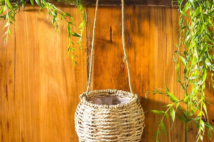 행잉바구니, 라탄 꽃바구니