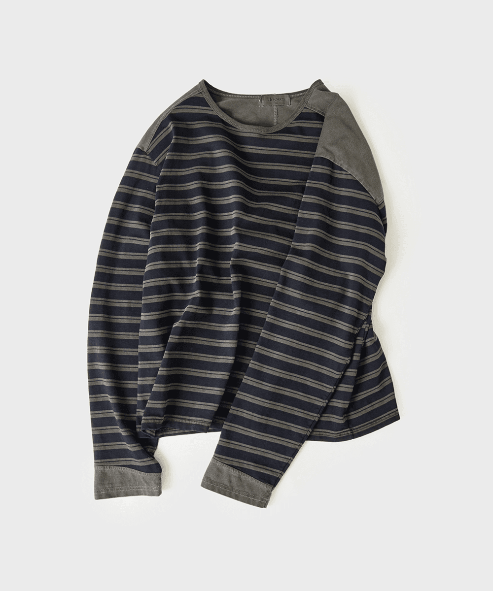 4월 13일 예약배송_Multi-Mix Stripe Long Sleeve[Navy]