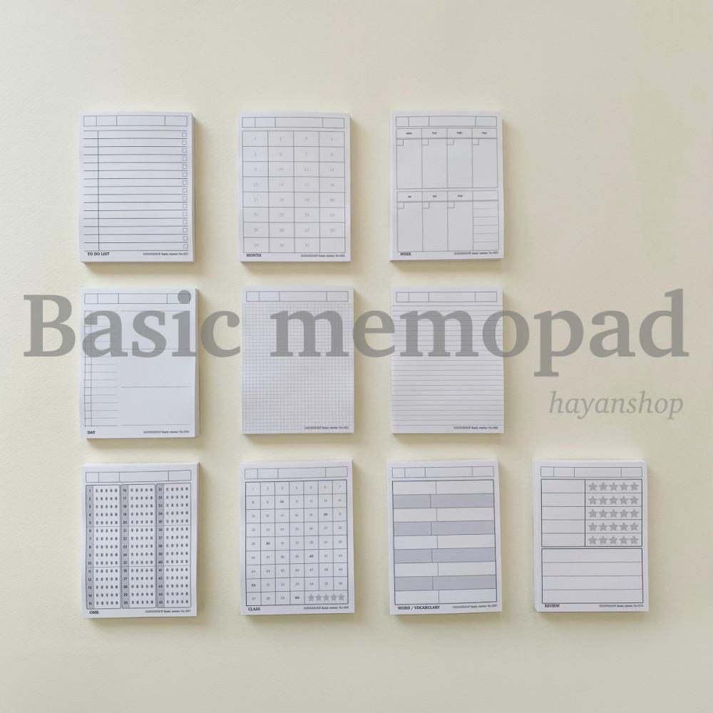 하얀샵 베이직 메모패드