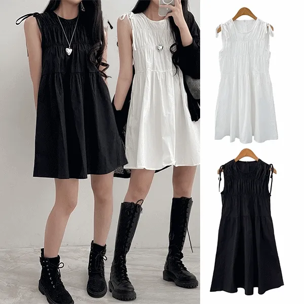 걸코어 셔링 스모크 미니 원피스2color 바캉스 휴양지 메종스튜디오 바스락 호캉스 제주도 해외여행 동남아 괌 베트남 태국