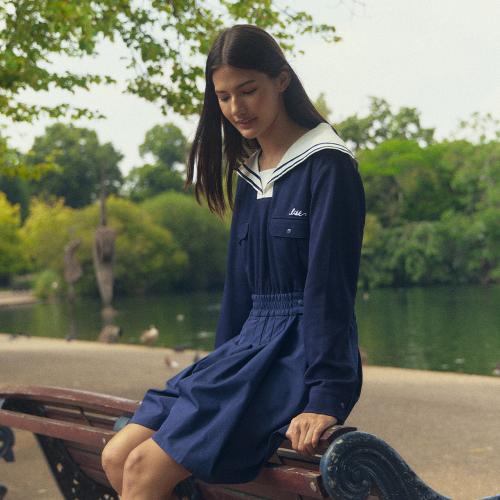 세일러 칼라 점프 수트 (네이비)