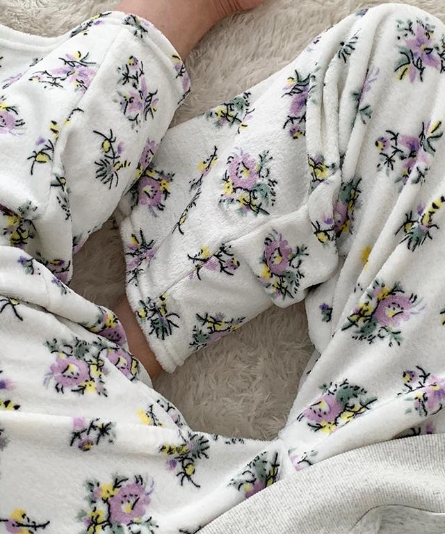 배드걸 [9컬러/무배] 꽃무늬 귀여운 캐릭터 겨울 보들 극세사 밍크 수면 잠옷 바지