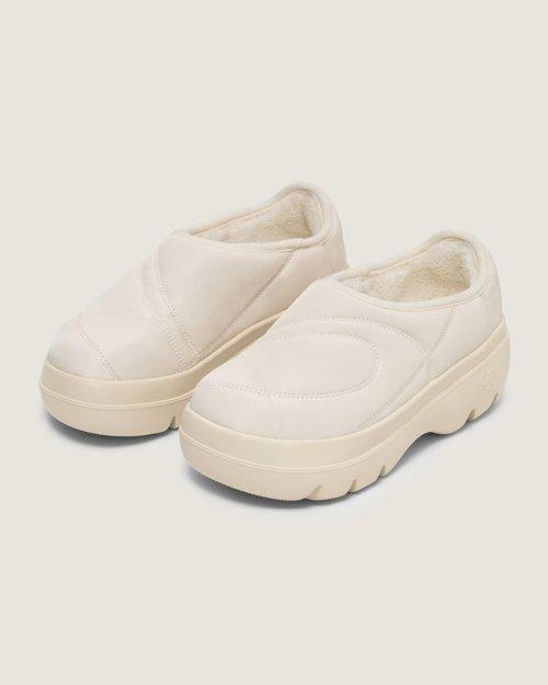 Fuzzy padding clog_Beige