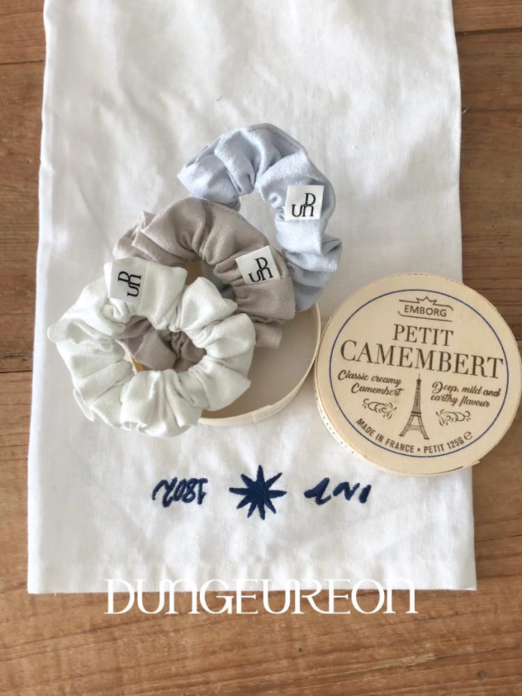 [made] [둥그런/ 헤어끈] 폼 미니 스크런치 3 set - 헤어 슈슈 머리끈 빈티지 데일리 헤어끈 세트 곱창밴드 베이직