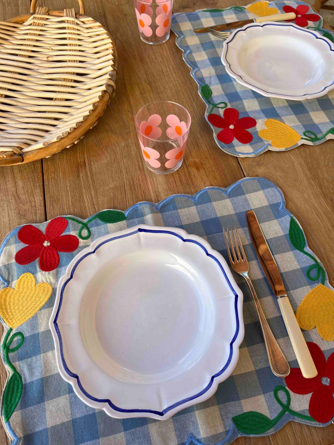 Willemien - Place Mat (Blue Check)