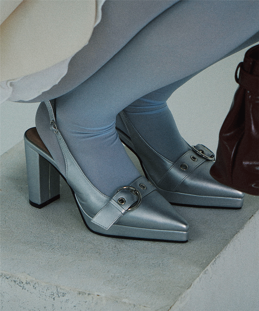 라지엔느 버클 플랫폼힐 슬링백 9CM