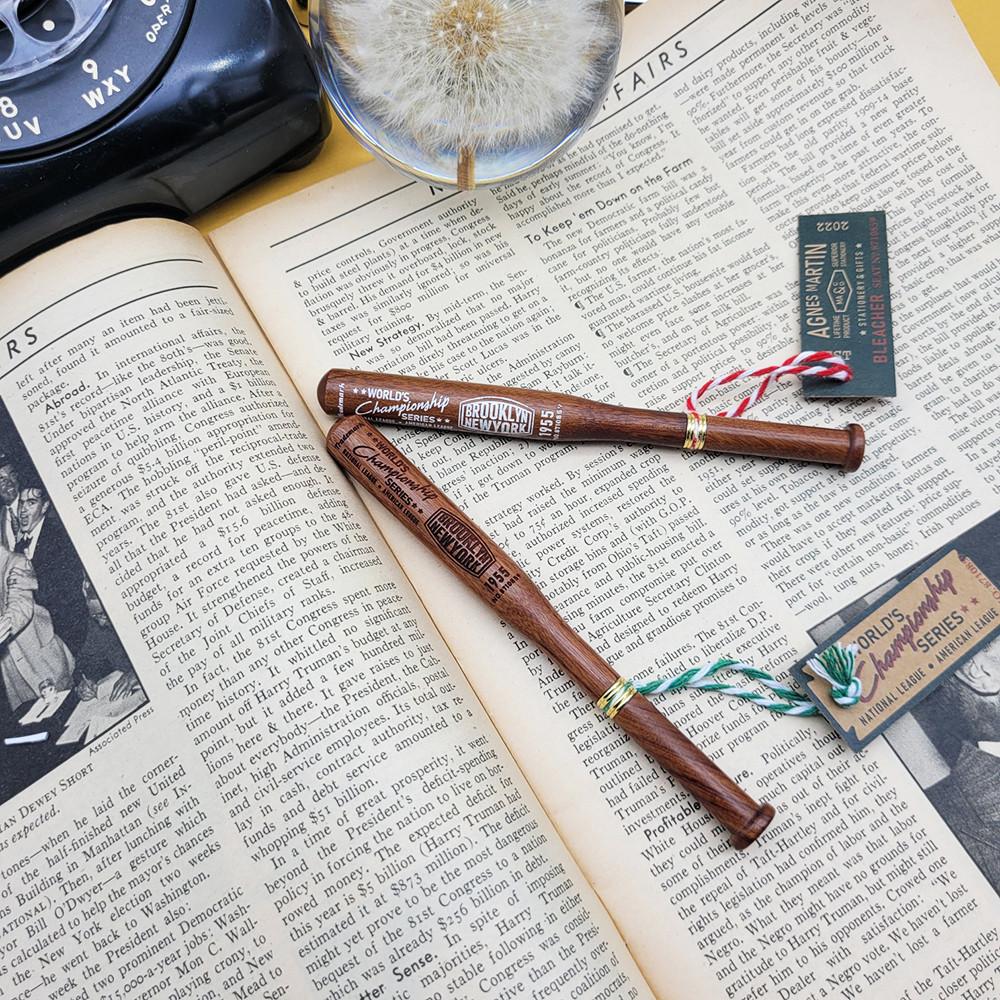 [아그네스마틴 NO-8710859] 클래식 베이스볼 배트 각인 볼펜