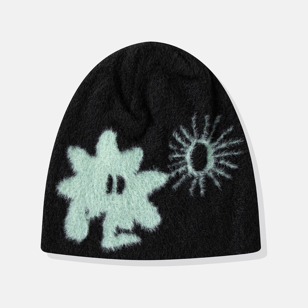 Cali Shaggy Beanie Black