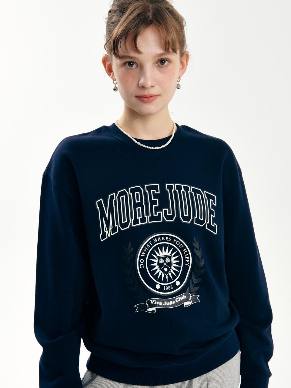 Jude Logo Rose Cross Sweatshirt  네이비
