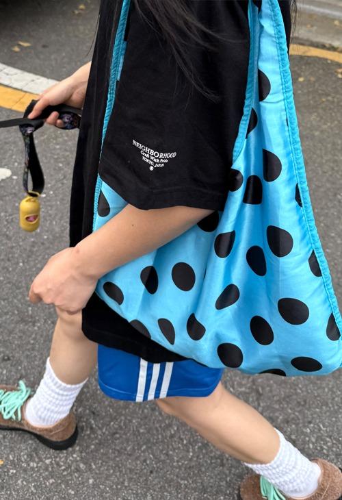 어나더랭귀지 aqua blue dot bag / 양면 가능!
