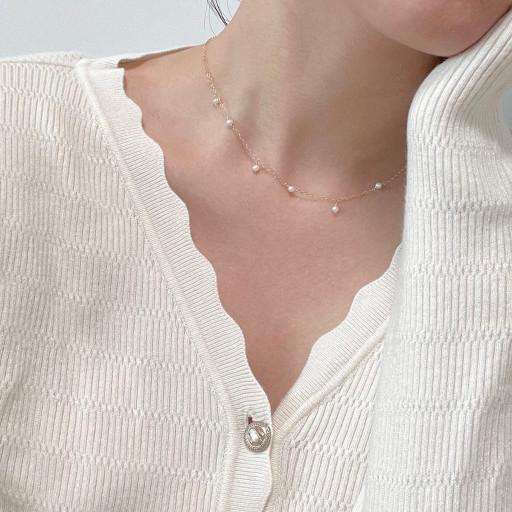 AAA 담수진주목걸이(실버, 골드필드, 로즈골드필드)