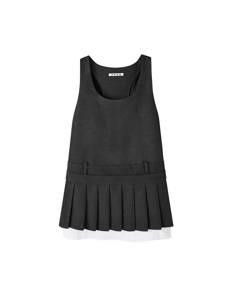 WMWM 그레이 폴리에스터 드레스 25AWWOP01FB07GR01
