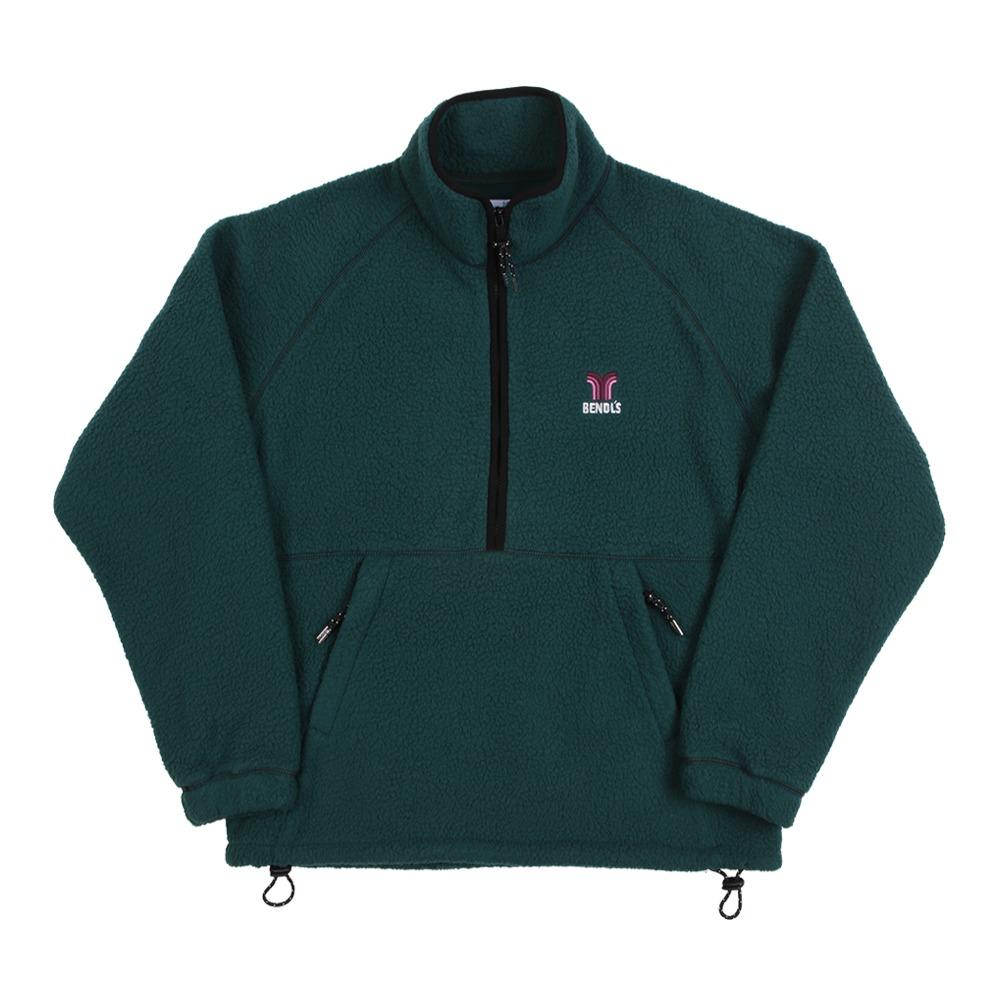FLEECE FULLOVER -GREEN