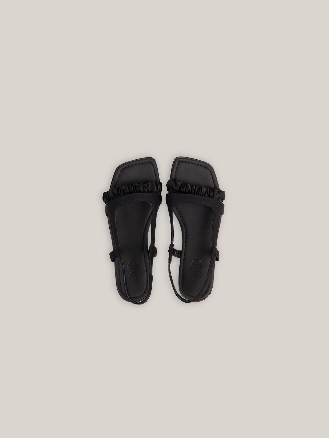 SATIN BAND SLINGBACK[ BLACK ]