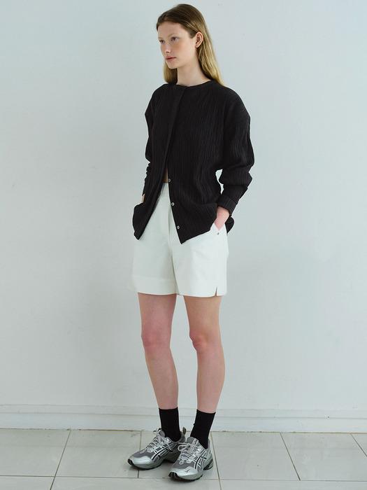 hidden pleats blouse (black)