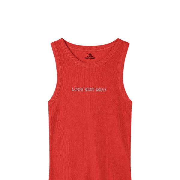 W) LOVE SUN SLEEVELESS RED