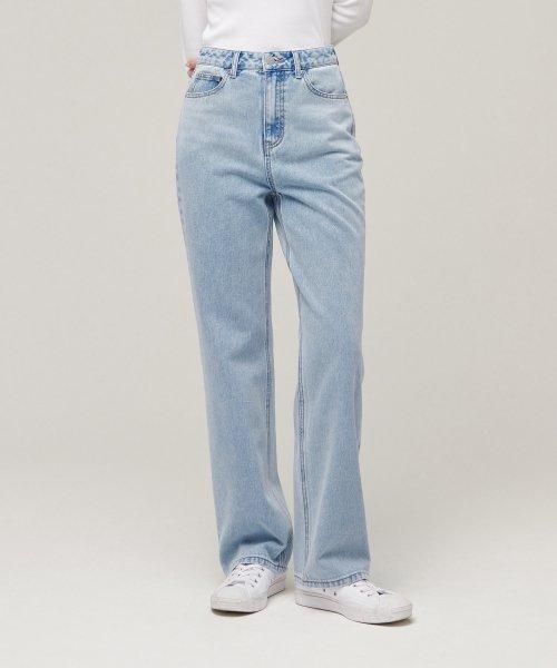 우먼즈 스트레이트 데님 팬츠 [라이트 인디고]