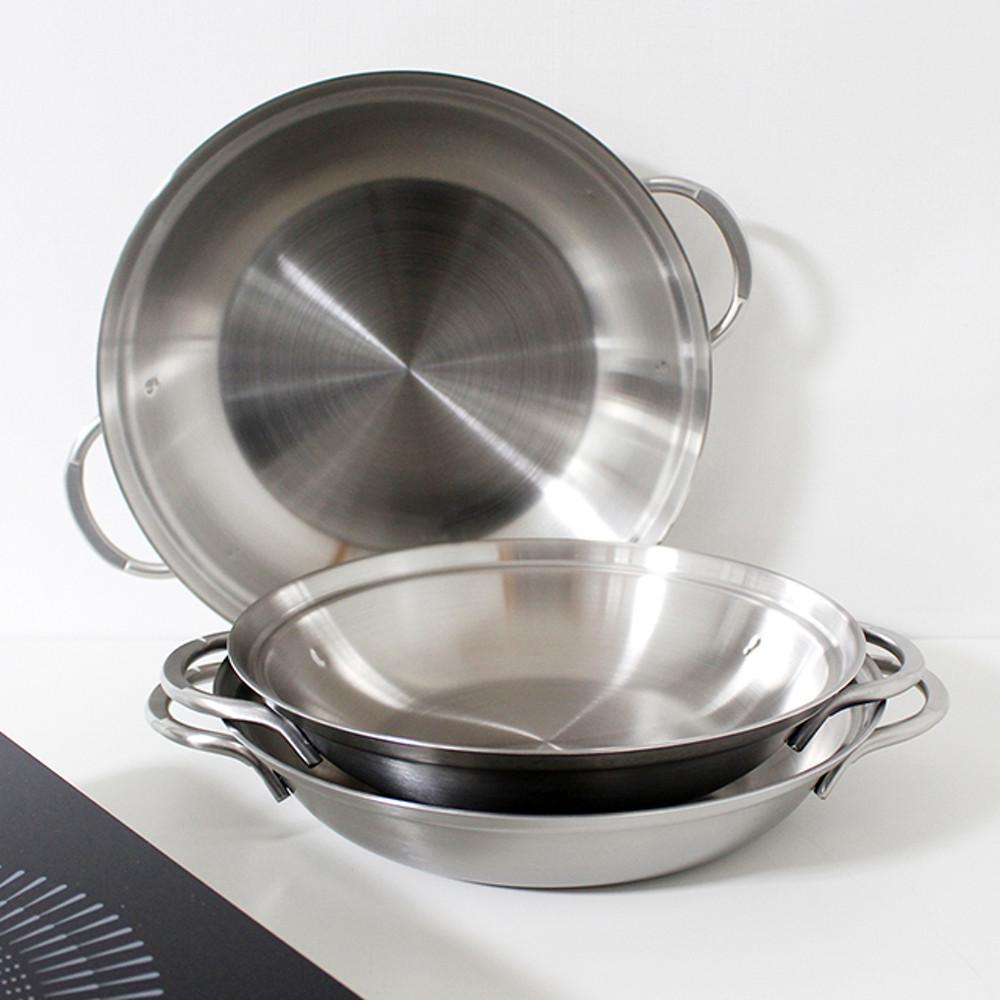 스텐 통3중 감자탕냄비 업소용 전골 냄비 인덕션 사용가능 국산
