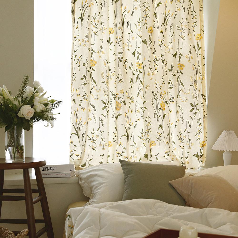 모로코 순면 광목 가리개커튼 -4컬러