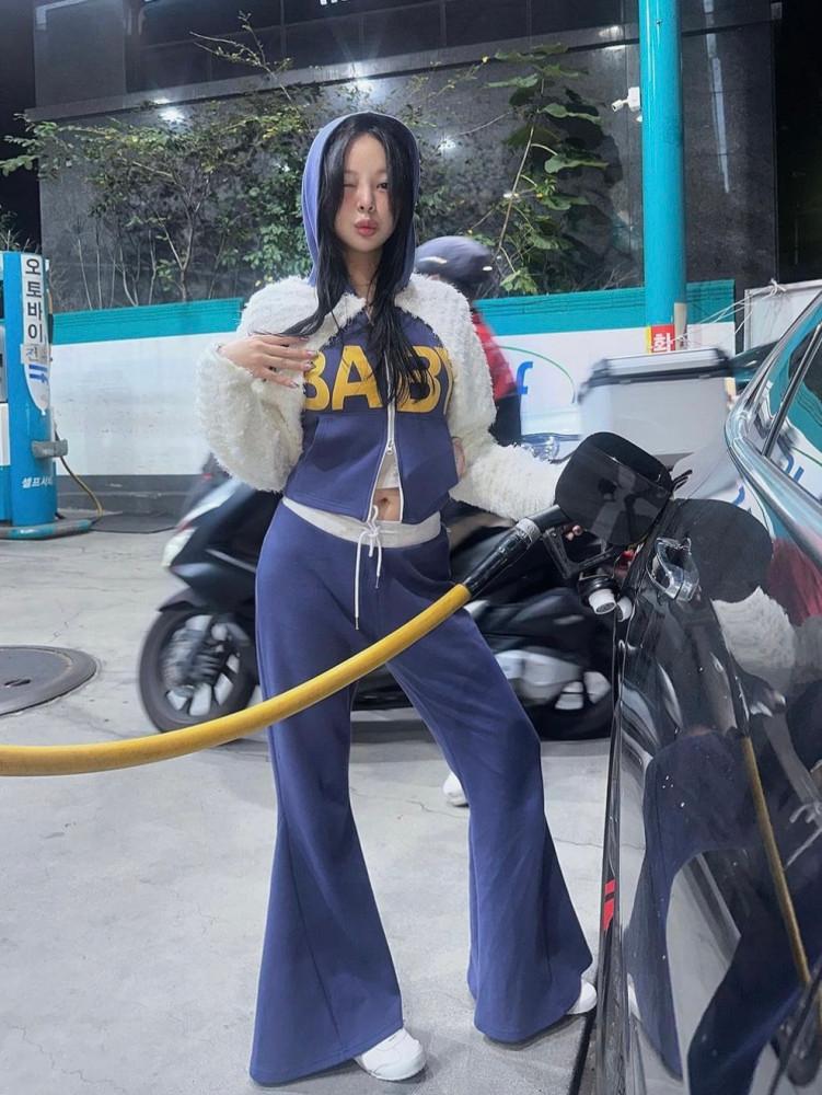 리본 베이비 글리터 여성 부츠컷 트레이닝 세트