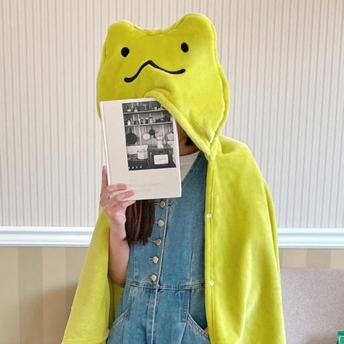 깨꾹이 모양후드담요